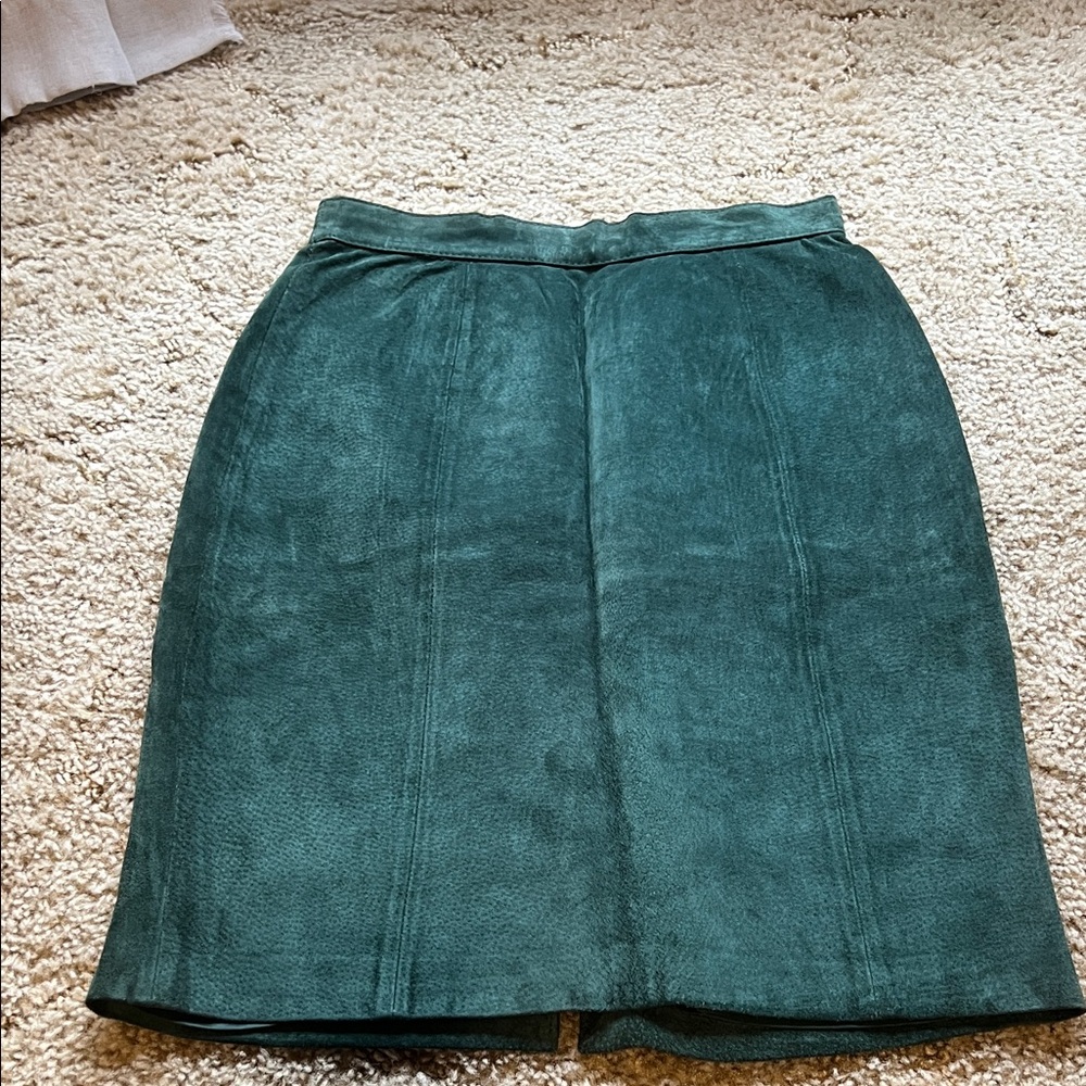 Vintage Green Suede Skirt
